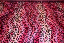 Pink cheetah Leopard Velboa upholstery Fabric per yard 60  wide