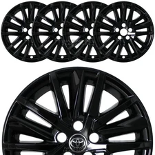 4 fits Toyota Camry SE XLE 2021-2024 Black 18" Wheel Skins Rim Covers Hub Caps