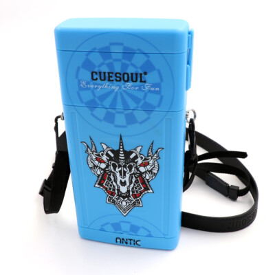 CUESOUL ANTIE Hard Dart Case Holds 6 Darts & Extra Extra Dart Accessories-Blue