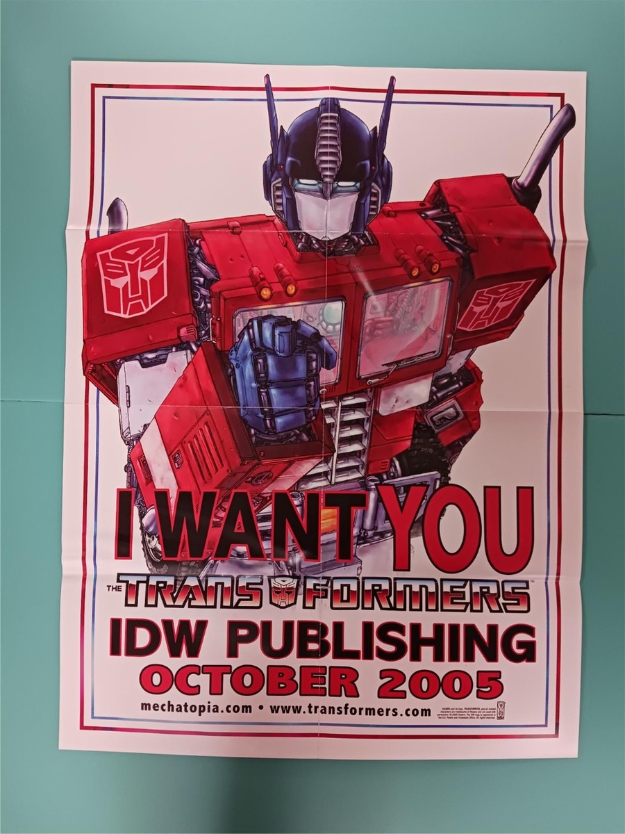 RARE 2005 IDW Comic Promo Poster TRANSFORMERS 24x18 OPTIMUS PRIME