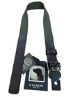 Filson Workshop Canvas Belt 20175878 MADE IN USA Otter Olive Brass Leather Brown