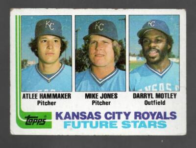 1982 Topps KC Royals Future Stars Hammaker /Jones /Motley #471 Poor