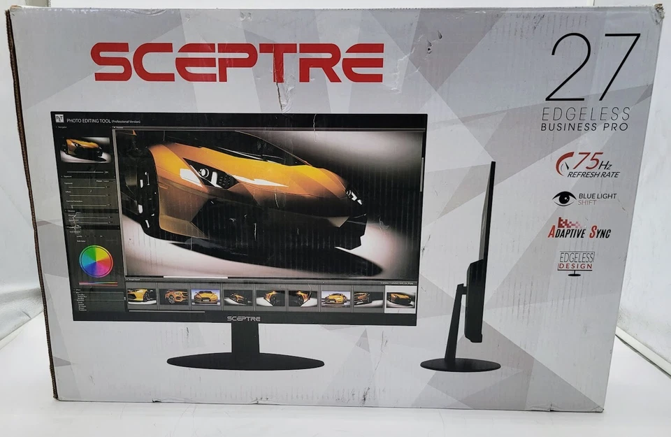 Sceptre E275WFPT 27 inch IPS LED Monitor - Black - Image 2 of 4