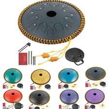 Steel Tongue Drum 14 Inch 14 Note Hand Drum with Bag Music Book Drumsticks