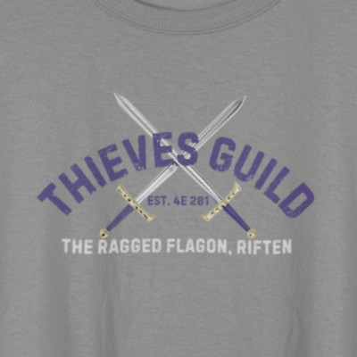 Thieves Guild The Ragged Flagon Riften Est 401 2E- Skyrim T-Shirt