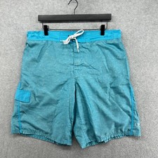 OP Ocean Pacific Board Shorts Mens Size Large 36/38 Blue Mesh Lined Swim Trunks