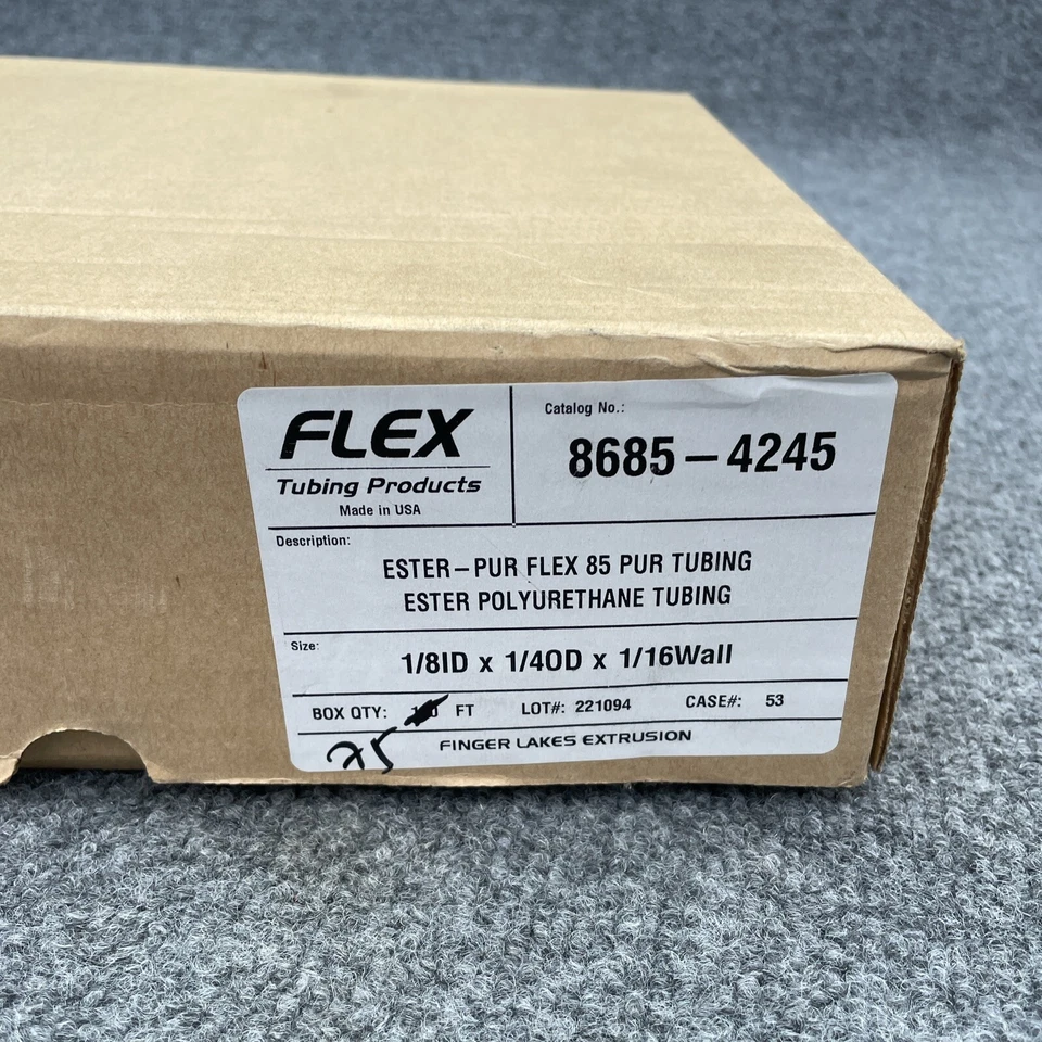 Lot of 75 Feet Flex Tubing 8685-4245  1/8" x 1/4 Ester-PUR FLEX 85 Polyurethane - Image 2 of 4