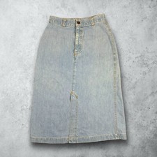 Vintage Levi  s Jean Denim Skirt Orange Tab Womens Size 10 USA 70s Light Wash