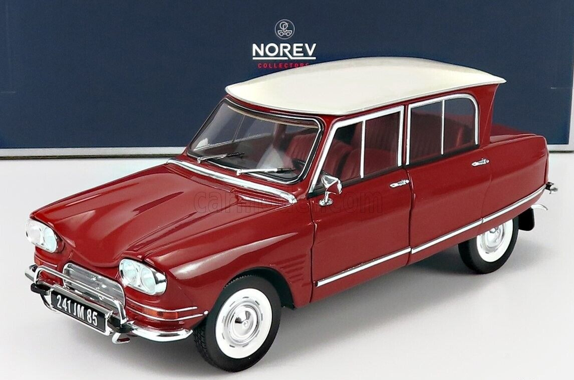 NOREV COLLECTORS 1:18 DIE CAST AUTO CITROEN AMI 6 CLUB 1968 CORSAIRE RED  181602