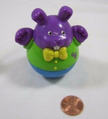Playskool Weebles Weeble Wobble Figure Purple Rabbit Easter Animal Rare