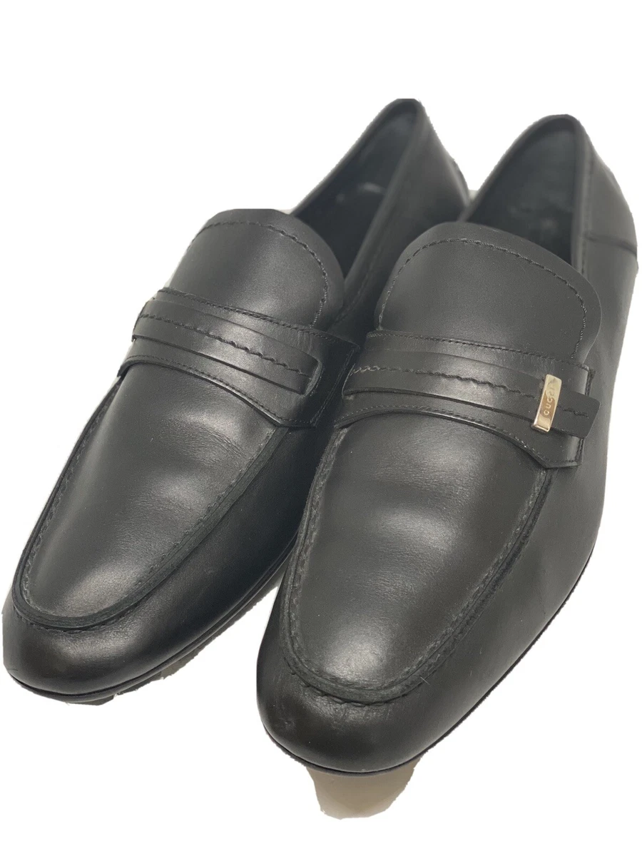 regalo ganado emocional GUCCI MEN'S BLACK DRIVING SHOES SIZE 42 | eBay