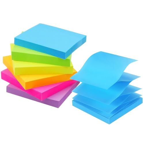 Posty Notes Ebay Pop Up Sticky Notes 3x3 Refills Self-Stick Notes 6 Bright Colors, 100 6 ...