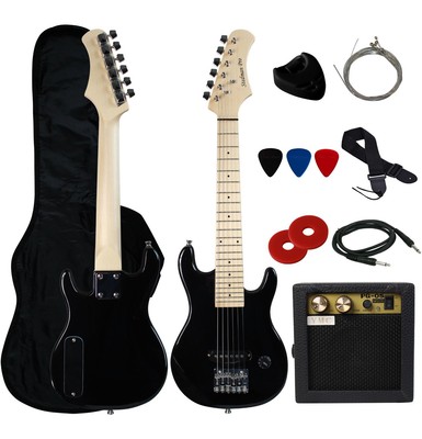YMC 30'' Kids Electric Guitar Pack With 5-Watt Amp, Gig Bag,Strap,Cable,String...