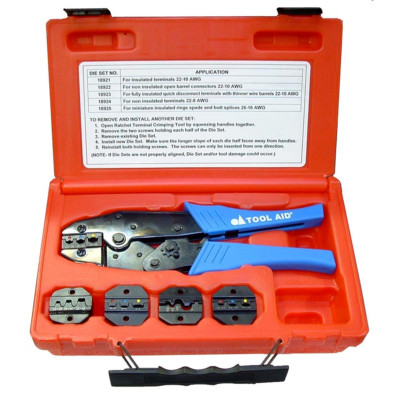 S&G Tool Aid Ratcheting Terminal Crimper Kit #18920