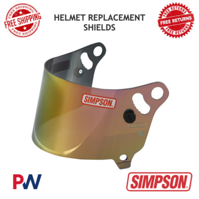 Simpson Racing Helmet Replacement Shield Viper - Iridium #VPR03
