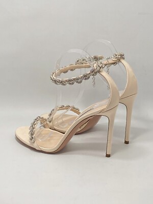 Aquazzura Love Link 105mm Embellished Sandals size 39.5 | eBay