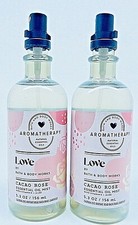 2 BATH  BODY WORKS AROMATHERAPY LOVE CACAO ROSE ESSENTIAL OIL MIST 5.3 oz NEW