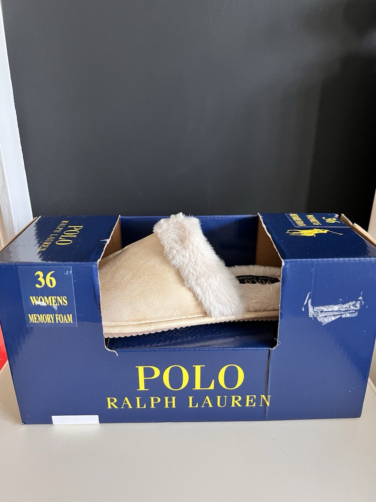 PANTOFOLA D’ORO Set regalo pantofole Polo Ralph Lauren bambina donna taglia 3