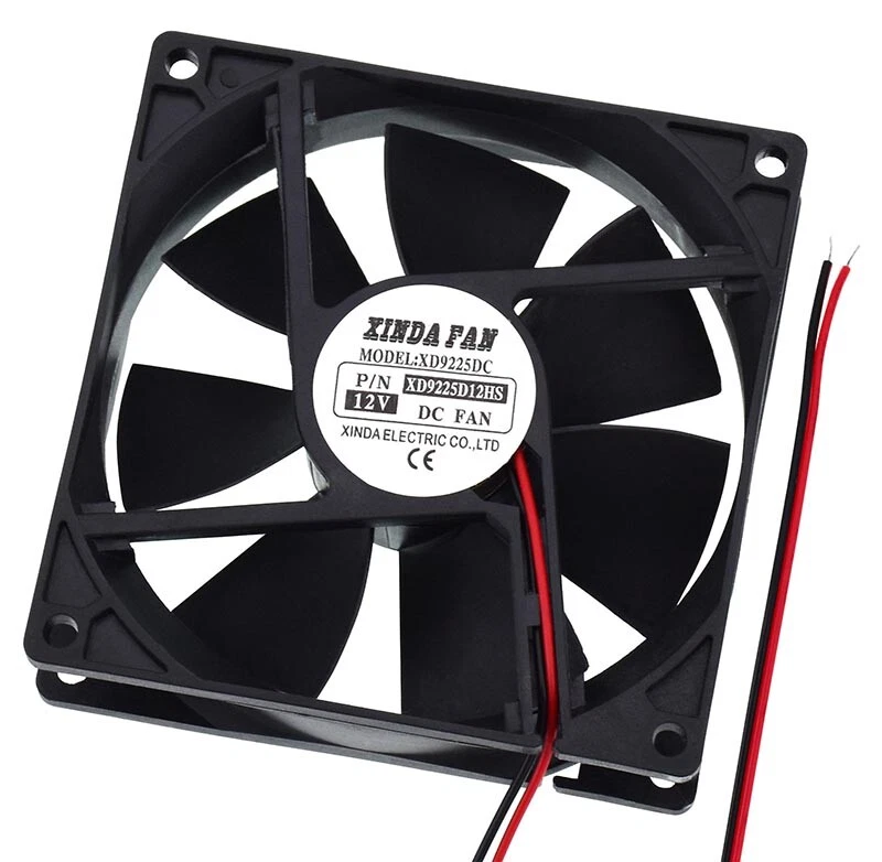 Xinda Lüfter, 92 x 92 x 25 mm, Starker Ventilator, 110 m³/h, 12 V / DC, Kühler - Bild 2 von 4