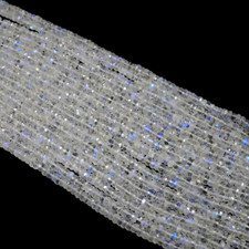 AAA Natural Rainbow Moonstone Faceted Rondelle Beads 4-8 mm 16" Strands