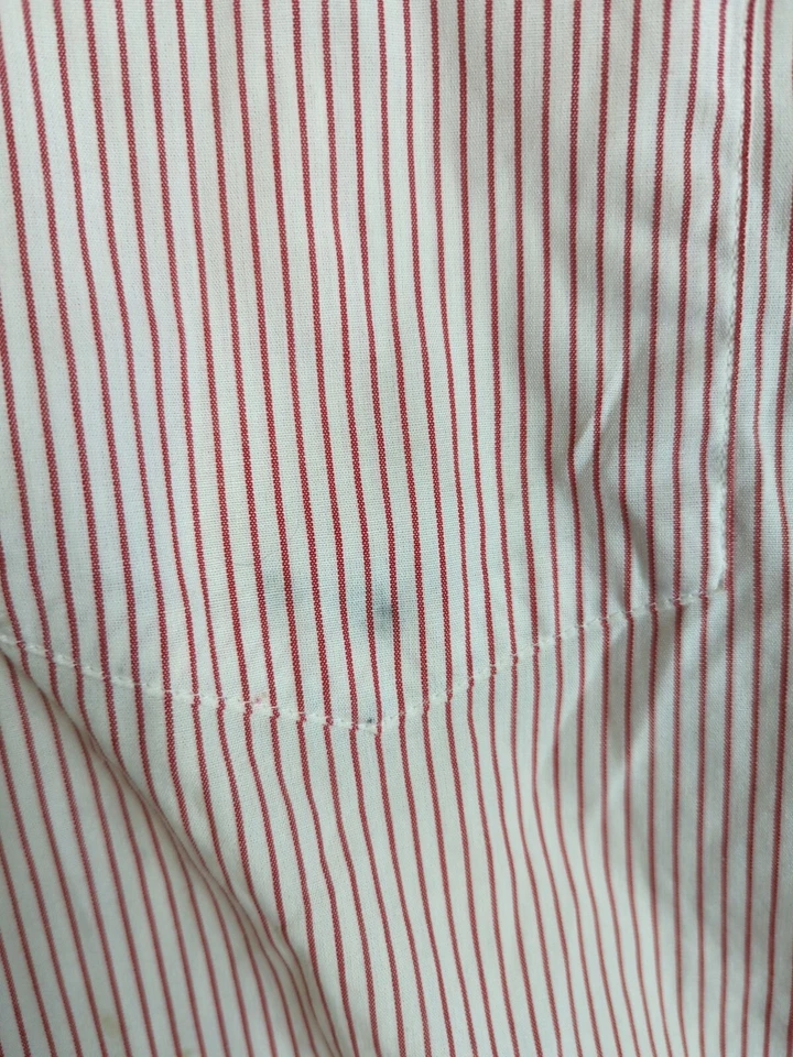 Riverside Coca-Cola Delivery Work Shirt Womens Large Striped Red White Enjoy USA - Image 4 of 4