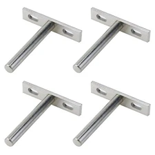 4-Pack 3-in Floating Shelf Brackets Small Blind Hidden Wall Mount Hardware