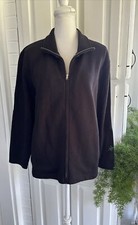 NWT Talbots Zipper Front Black Casual Jacket Sz:XL