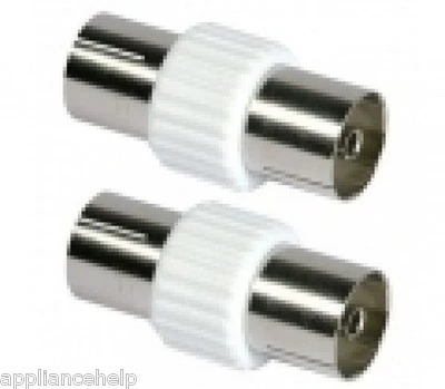 UNIVERSAL TV Ariel Plomo Conecta Macho A Macho ADAPTADOR DE CABLE COAXIAL Enchufe Unidor Conector X 2