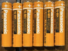 Panasonic AAA Rechargeable Batteries HHR-55AAABU NI-MH 6 PACK NEW 