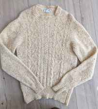 Christian Dior Monsieur Vintage 100% Wool Jumper Cream Cable Knit (Fits M)