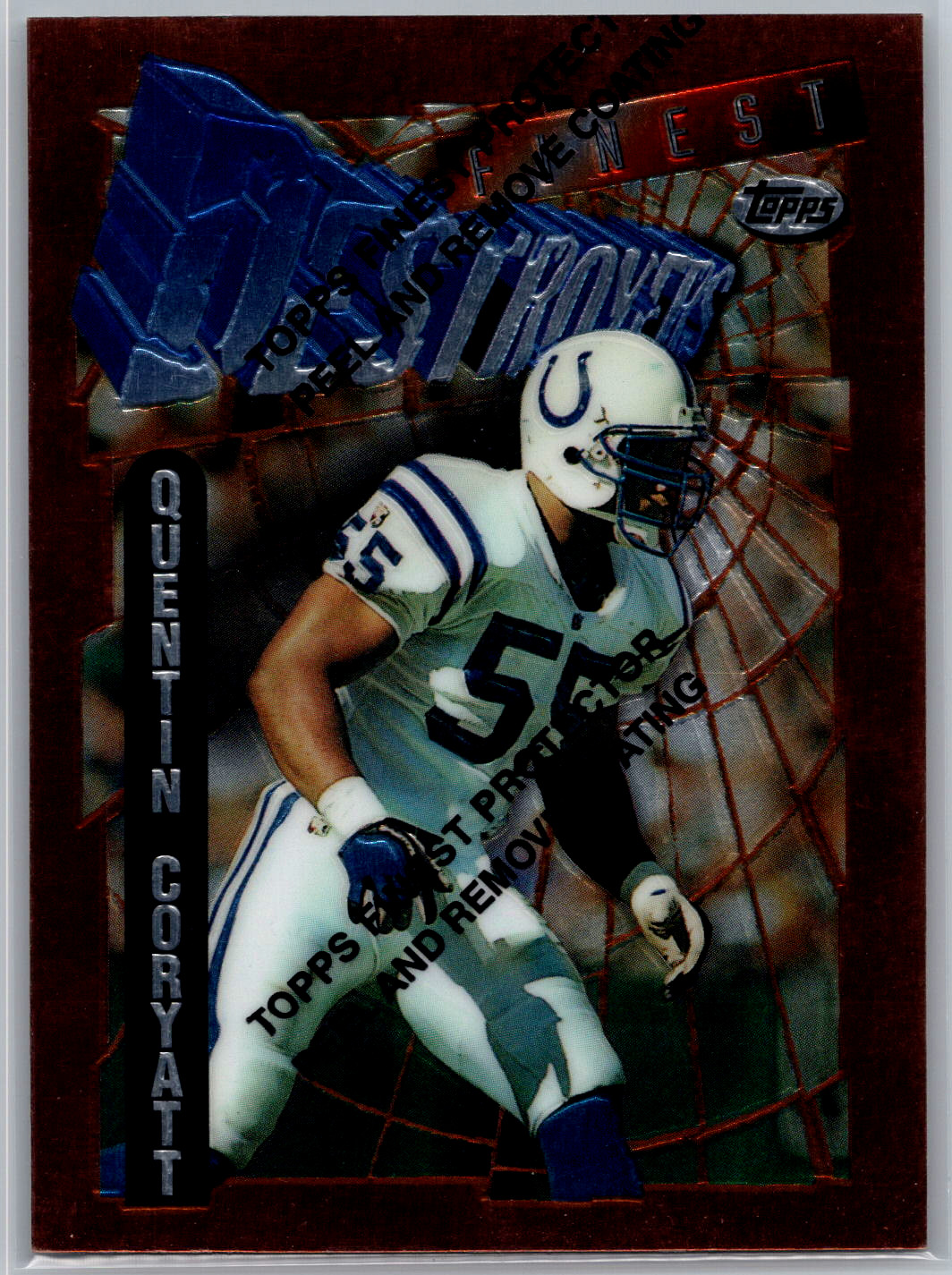 Quentin Coryatt Finest 273 1996 Indianapolis Colts - NFL Cards! NM
