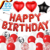 Geburtstag Deko Luftballons Frauen Mann - 37 StüCke Happy Birthday Folienballons
