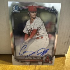 2025 Bowman George Klassen Chrome Auto 1st Prospect #CPA-GK Angels