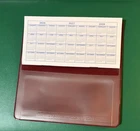 1 NEW BURGUNDY VINYL CHECKBOOK COVER W/DUPLICATE FLAP PLUS 1 CHECKBOOK REGISTERS
