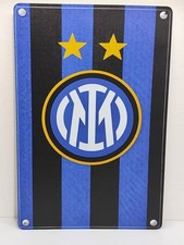 Poster Targa Inter seconda Stella nuovo Stemma 30x20cm in Metallo