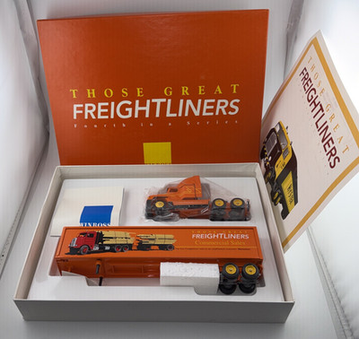 Vintage Winross Great Freightliners 1:64 Diecast Semi Truck and Trailer NEW