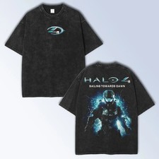 Halo 4 Sailing Towards Dawn Graphic T-Shirt Vintage Gamer Unisex Tee