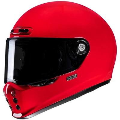 MOTORRADHELM INTEGRAL VINTAGE FIBER HJC V10 DEEP RED ROT GR L