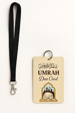 Umrah Dua Cards With Lanyard , Step By Step Guide Umrah Duas, Umrah Gift