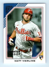 Matt Vierling Phillies 2022 Topps Gallery Topps PRINTER PROOF RC #193