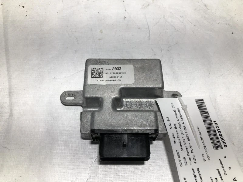 Chassis ECM Fuel Pump Fits 15-17 CHEVROLET CAPRICE 9987 - Image 4 of 4