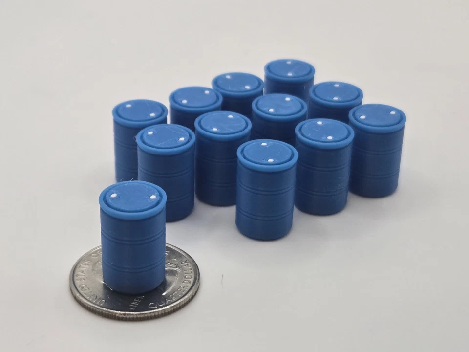 1/50 Scale Plastic 55 Gallon Drums in Blue *12 Pack* - Image 2 of 4