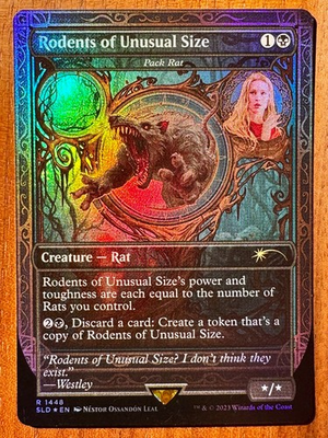 #ad #ad Rodents of Unusual Size Pack Rat Secret Lair Drop Princess Bride MTG NM Foil $19.99
