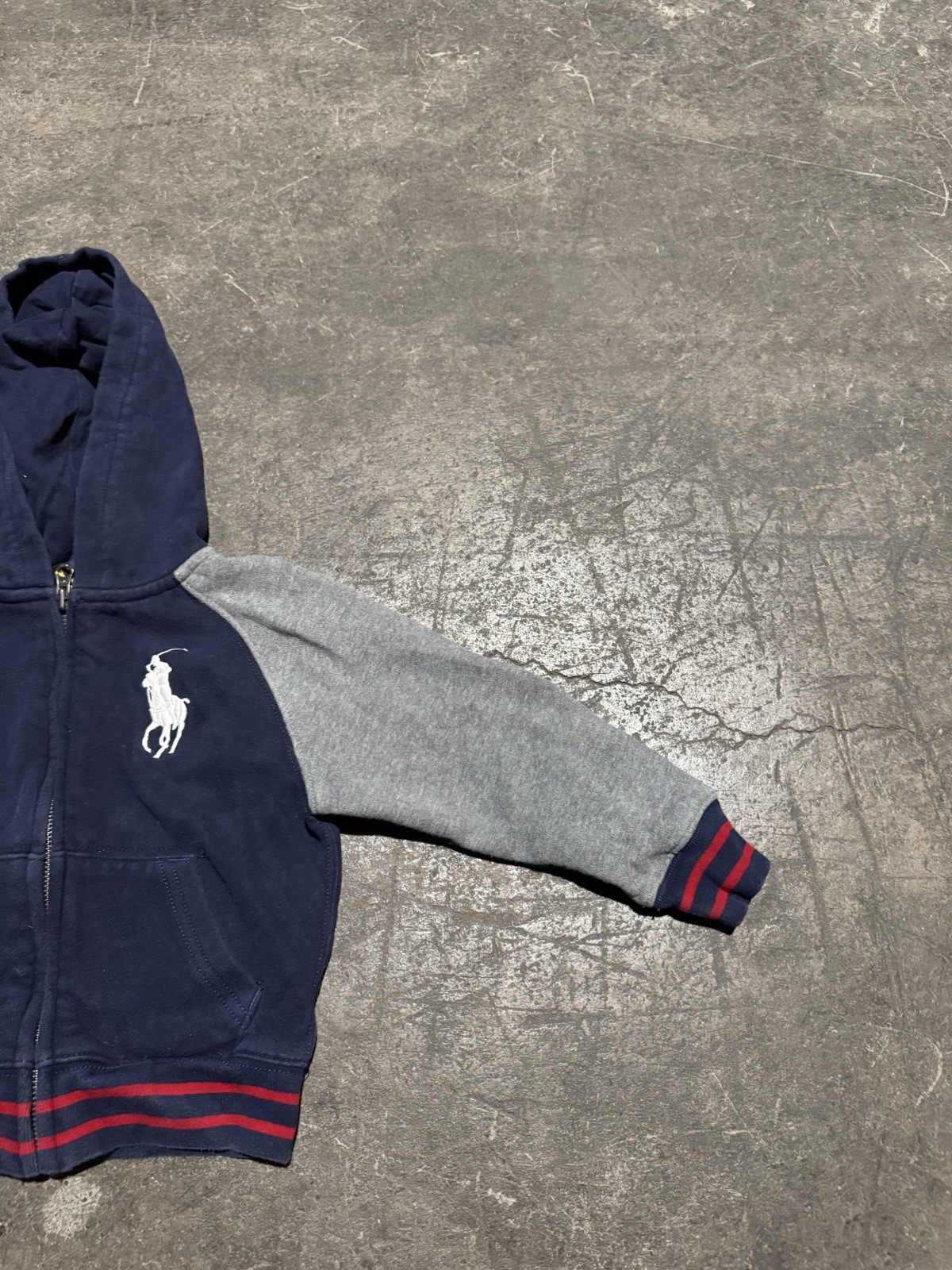 Polo Ralph Lauren 3T Felpa con Cappuccio e Zip Big Pony Giovani Bambini