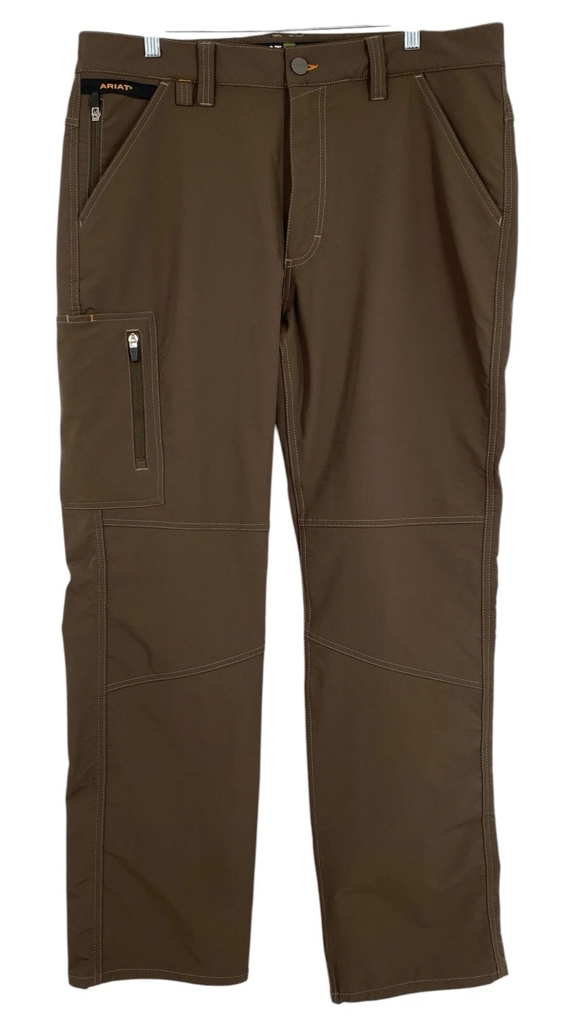 Ariat Rebar M5 DriTek Pants Mens 36x32 Brown Straight Leg Work DuraStretch