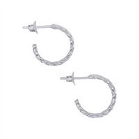 Creolen Geflochtene Kordel 14Mm 925 Silber Maritim Gedreht - Silverly