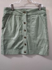 Vineyard Vines Skirt Womens 0 Garment Dyed Utility Button Up Cotton Stretch New