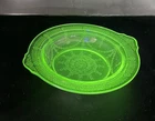 Vintage Anchor Hocking Cameo Ballerina Green Uranium Butter Dish Bottom Only