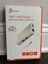 J5Create: USB-C Multi-Adapter (JCA374) HDMI/Ethernet/USB 3.1 Hub/PD 3.0 - New