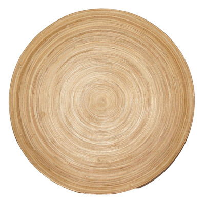ARTISAN CRAFTED Genuine Bamboo 12'' Gallery Plate